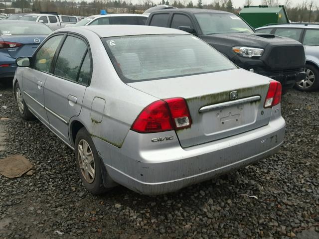 2HGES16503H518961 - 2003 HONDA CIVIC LX SILVER photo 3