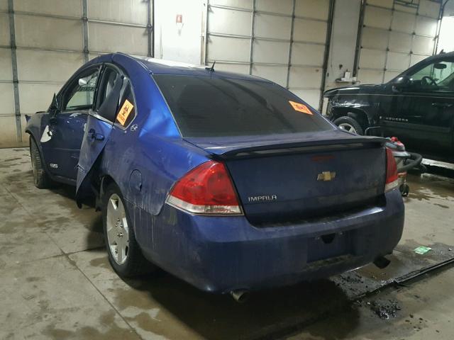 2G1WD58C069229750 - 2006 CHEVROLET IMPALA SUP BLUE photo 3