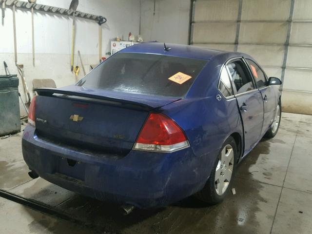 2G1WD58C069229750 - 2006 CHEVROLET IMPALA SUP BLUE photo 4