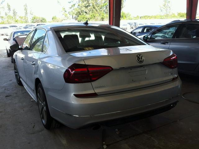1VWDT7A35HC023825 - 2017 VOLKSWAGEN PASSAT R-L SILVER photo 3