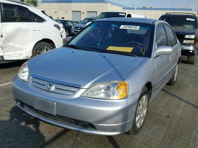 2HGES26792H596354 - 2002 HONDA CIVIC EX SILVER photo 2