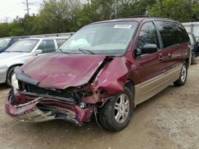 2FMDA53471BA67829 - 2001 FORD WINDSTAR S BURGUNDY photo 2