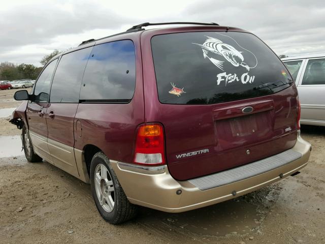 2FMDA53471BA67829 - 2001 FORD WINDSTAR S BURGUNDY photo 3