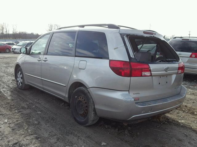 5TDZA23C55S344868 - 2005 TOYOTA SIENNA CE SILVER photo 3