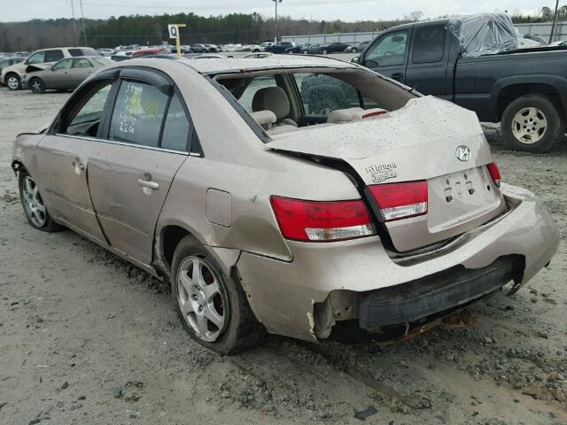 5NPEU46C56H072200 - 2006 HYUNDAI SONATA GLS TAN photo 3