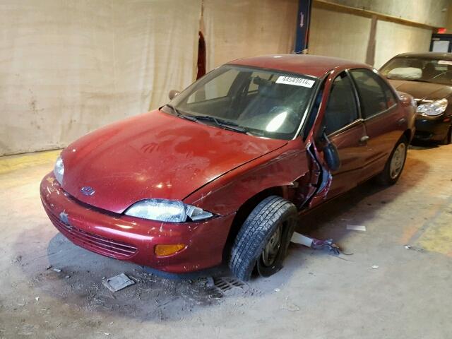 3G1JC5243XS819248 - 1999 CHEVROLET CAVALIER RED photo 2