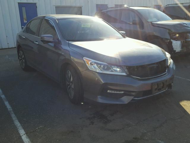 JHMCR6F54HC000682 - 2017 HONDA ACCORD HYB GRAY photo 1