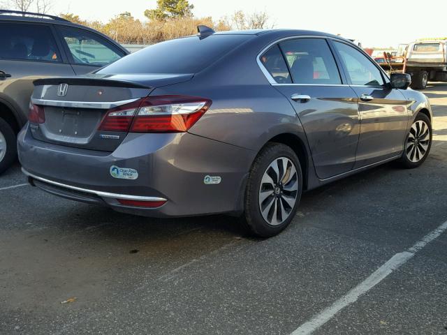 JHMCR6F54HC000682 - 2017 HONDA ACCORD HYB GRAY photo 4