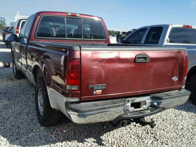 1FTNX20F1YED25353 - 2000 FORD F250 SUPER BURGUNDY photo 3