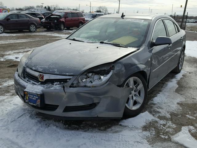 1G8ZS57B78F276233 - 2008 SATURN AURA XE SILVER photo 2