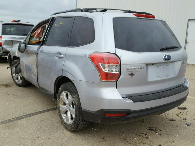 JF2SJACC6EG463147 - 2014 SUBARU FORESTER 2 SILVER photo 3