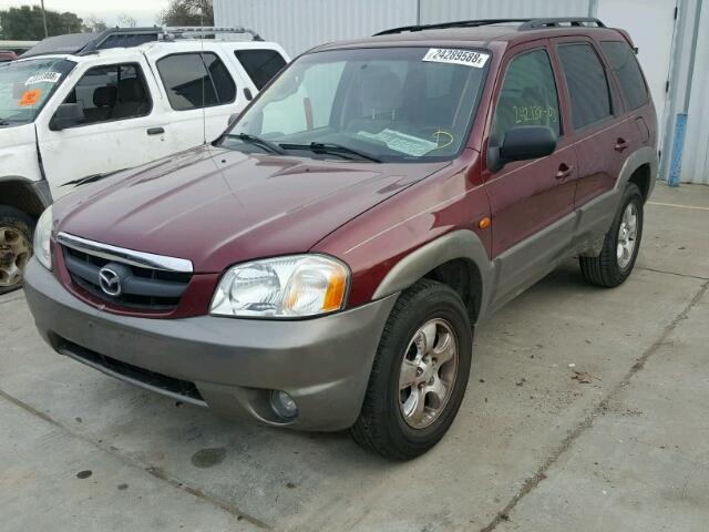 4F2CZ04113KM23328 - 2003 MAZDA TRIBUTE LX MAROON photo 2