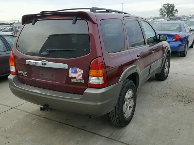 4F2CZ04113KM23328 - 2003 MAZDA TRIBUTE LX MAROON photo 4