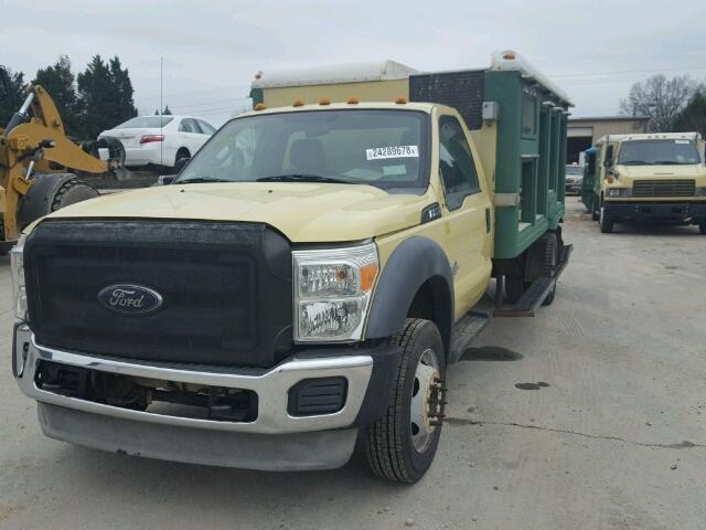 1FDUF5GT3BEC54381 - 2011 FORD F550 SUPER YELLOW photo 2