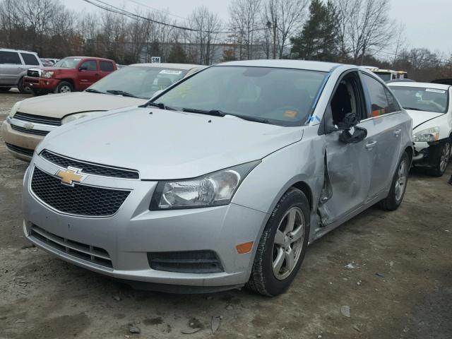 1G1PC5SB1D7284259 - 2013 CHEVROLET CRUZE LT SILVER photo 2