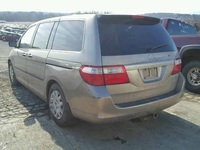 5FNRL38245B007788 - 2005 HONDA ODYSSEY LX GOLD photo 3