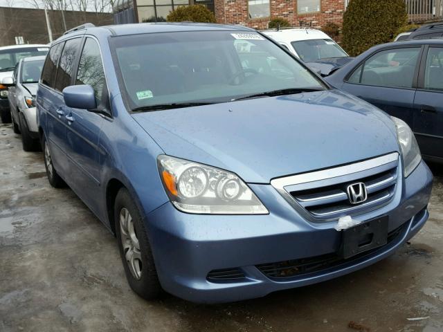 5FNRL38465B115248 - 2005 HONDA ODYSSEY EX BLUE photo 1