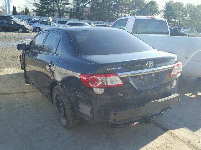 5YFBU4EE2DP171367 - 2013 TOYOTA COROLLA BA BLACK photo 3