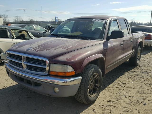 1D7HL48N73S323168 - 2003 DODGE DAKOTA QUA RED photo 2