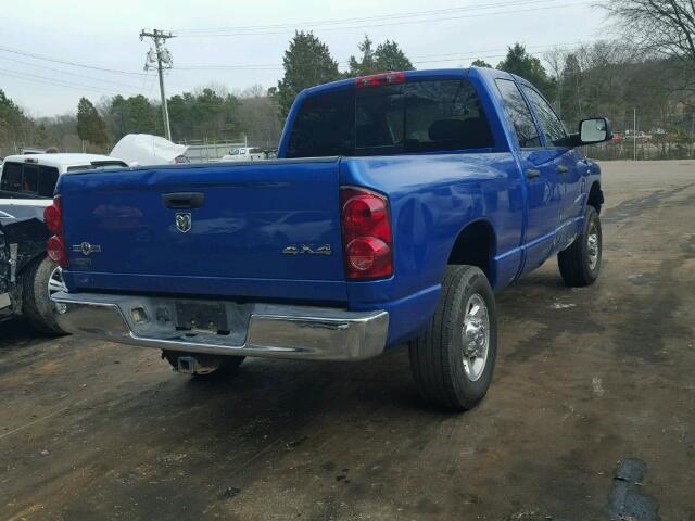 3D7KS28L59G520237 - 2009 DODGE RAM 2500 BLUE photo 4