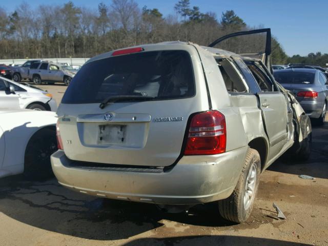 JTEGF21A930105989 - 2003 TOYOTA HIGHLANDER GOLD photo 4