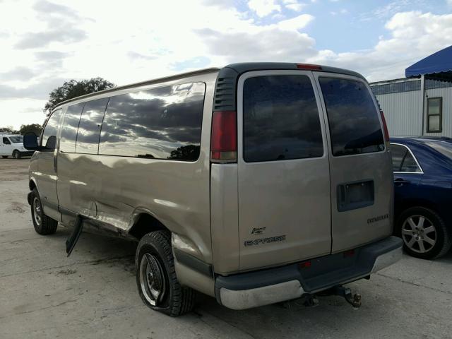 1GAHG39R711229314 - 2001 CHEVROLET EXPRESS G3 BEIGE photo 3