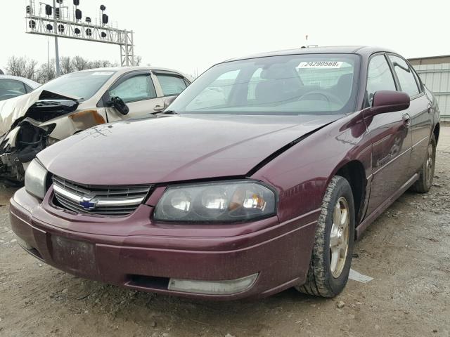 2G1WH52K249415212 - 2004 CHEVROLET IMPALA LS BURGUNDY photo 2