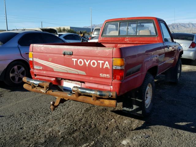 JT4RN63R4G5015247 - 1986 TOYOTA PICKUP RN6 RED photo 4