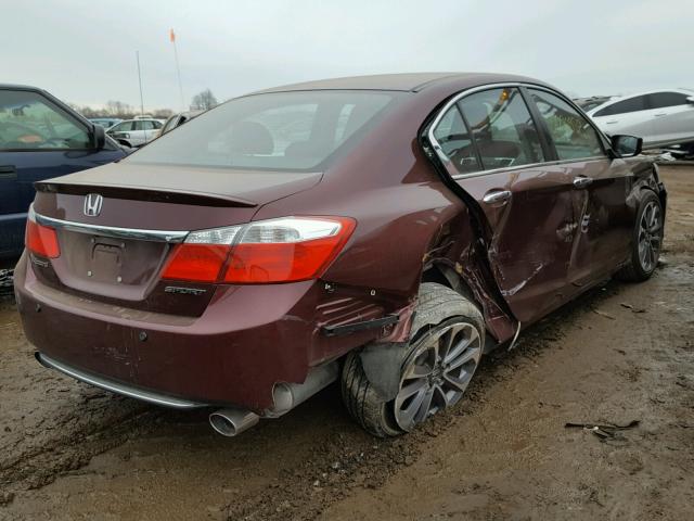 1HGCR2F52EA240767 - 2014 HONDA ACCORD SPO MAROON photo 4