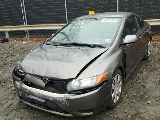 2HGFG12648H522412 - 2008 HONDA CIVIC LX CHARCOAL photo 2