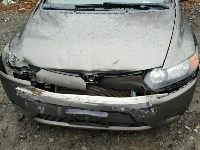 2HGFG12648H522412 - 2008 HONDA CIVIC LX CHARCOAL photo 9