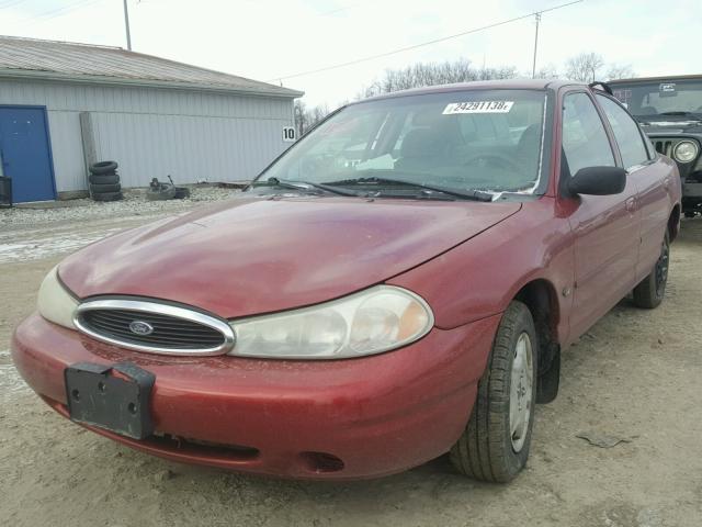 1FAFP66L2YK128644 - 2000 FORD CONTOUR SE MAROON photo 2