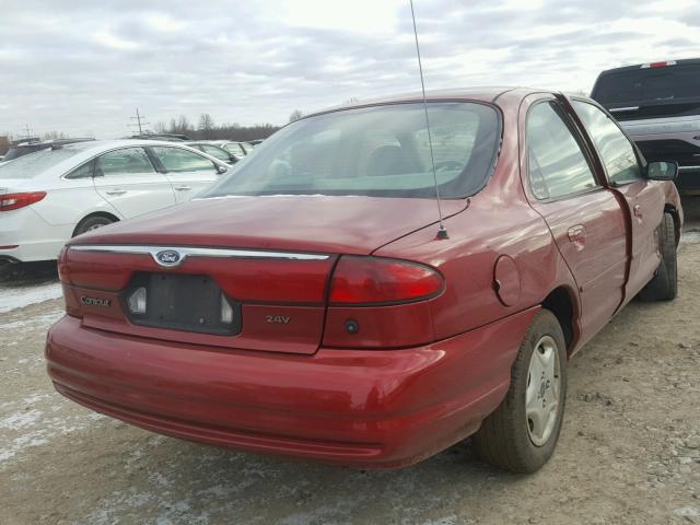 1FAFP66L2YK128644 - 2000 FORD CONTOUR SE MAROON photo 4