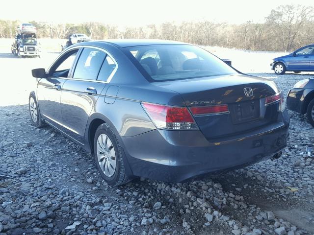 1HGCP2F39CA086091 - 2012 HONDA ACCORD LX GRAY photo 3