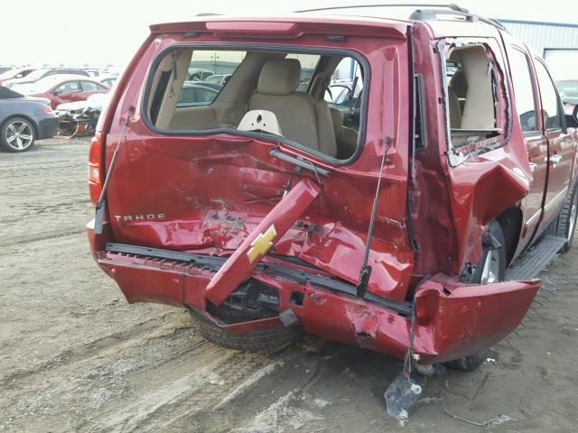 1GNSKCE04DR365349 - 2013 CHEVROLET TAHOE K150 RED photo 9