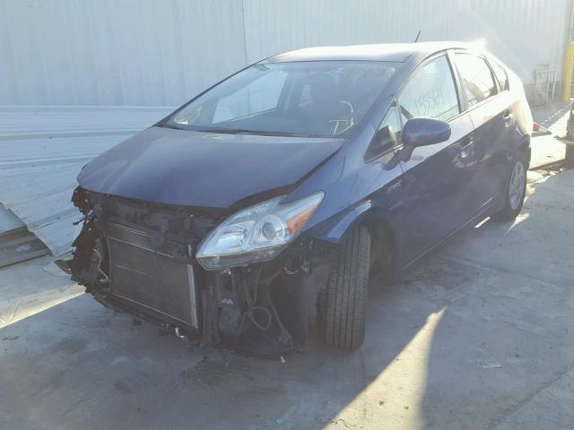 JTDKN3DU3B0267354 - 2011 TOYOTA PRIUS BLUE photo 2