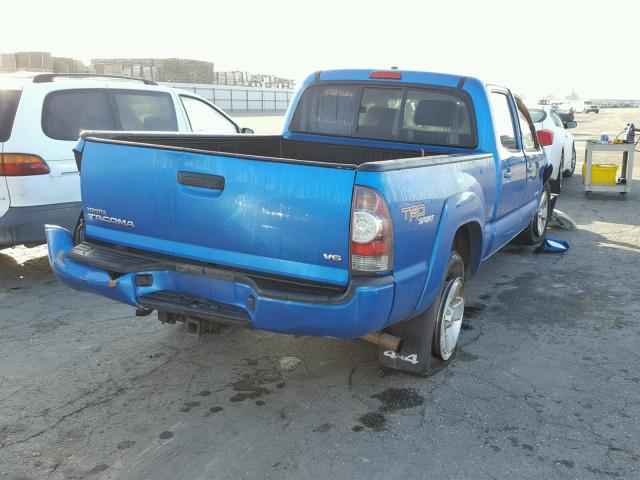 3TMMU4FN5BM032944 - 2011 TOYOTA TACOMA DOU BLUE photo 4