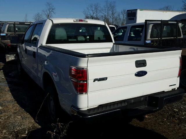 1FTEW1CM1EKF76703 - 2014 FORD F150 SUPER WHITE photo 3