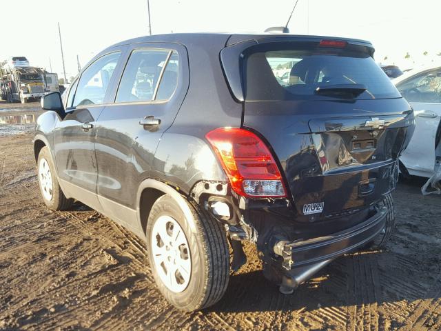 KL7CJKSBXGB707624 - 2016 CHEVROLET TRAX LS BLACK photo 3