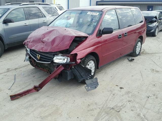 5FNRL18564B096406 - 2004 HONDA ODYSSEY LX MAROON photo 2