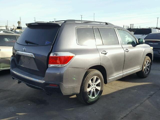 5TDZK3EH8BS041820 - 2011 TOYOTA HIGHLANDER GRAY photo 4