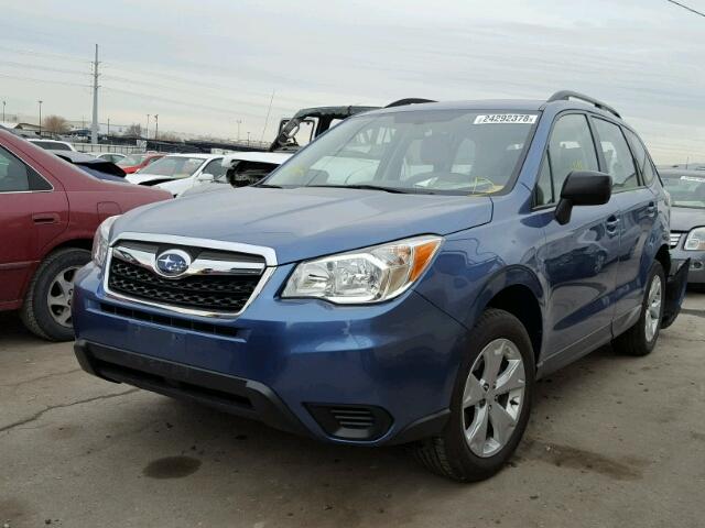 JF2SJABC0FH598119 - 2015 SUBARU FORESTER 2 BLUE photo 2