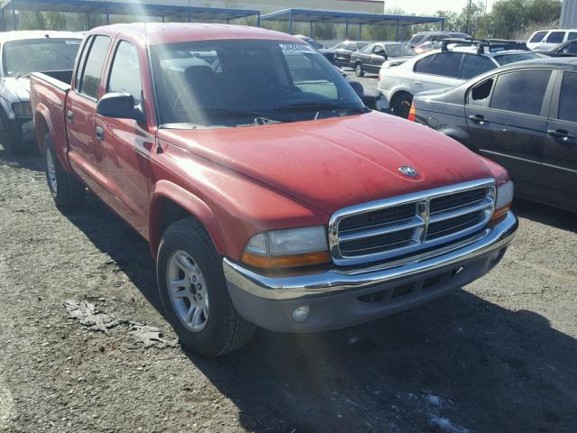 1D7HL48N04S750354 - 2004 DODGE DAKOTA QUA RED photo 1