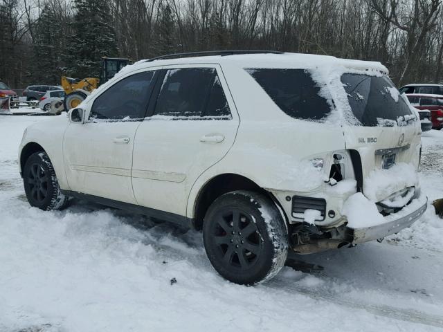 4JGBB86E77A267785 - 2007 MERCEDES-BENZ ML 350 WHITE photo 3