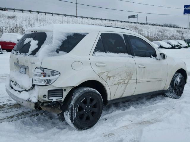 4JGBB86E77A267785 - 2007 MERCEDES-BENZ ML 350 WHITE photo 4