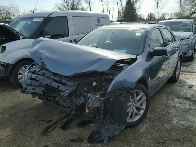 3FAHP0JA0BR284504 - 2011 FORD FUSION SEL BLUE photo 2