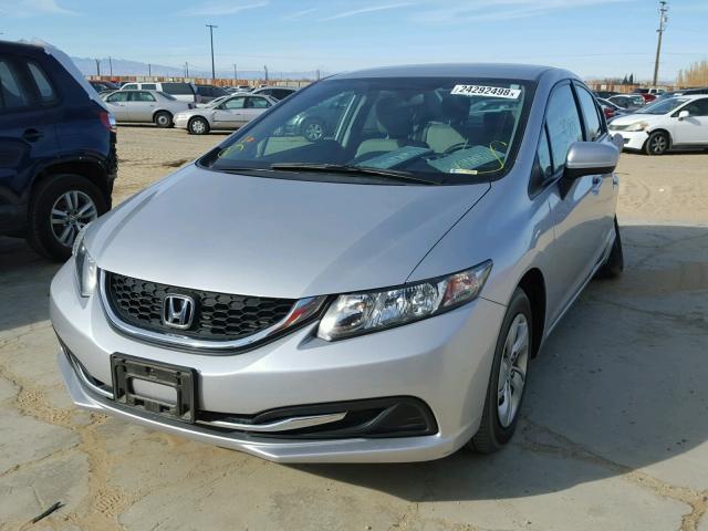 19XFB2F58FE204872 - 2015 HONDA CIVIC LX SILVER photo 2