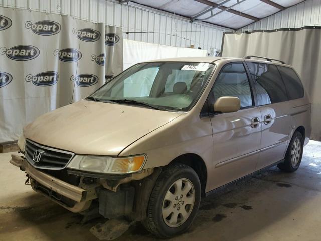 5FNRL189X2B010322 - 2002 HONDA ODYSSEY EX GOLD photo 2