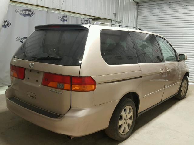 5FNRL189X2B010322 - 2002 HONDA ODYSSEY EX GOLD photo 4