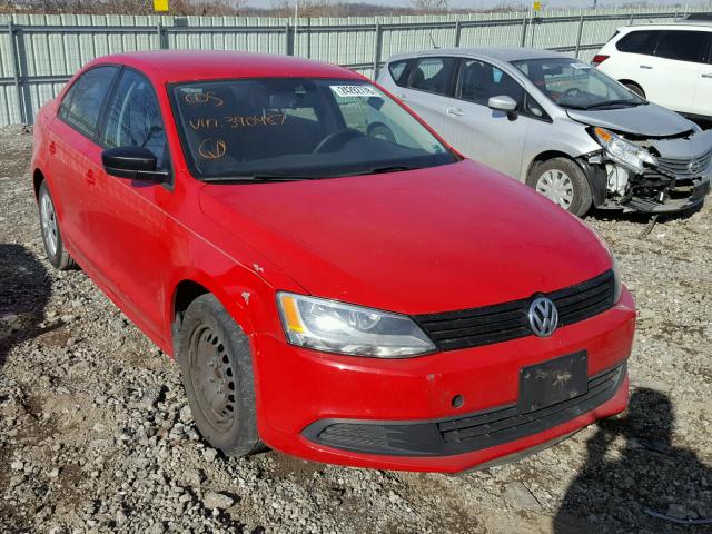 3VW2K7AJ2DM390487 - 2013 VOLKSWAGEN JETTA BASE RED photo 1